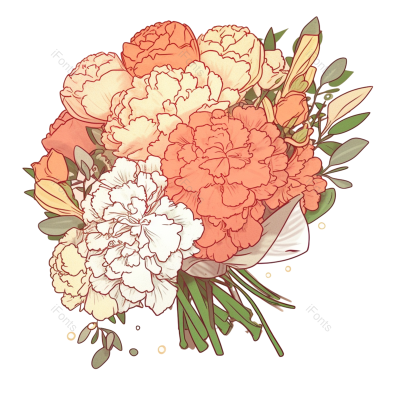 母亲节图片,牡丹花元素,花卉PNG,花草免抠素材